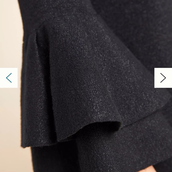 Anthropology Claudette ruffled sweater dress black sparkle dress - Picture 9 of 9